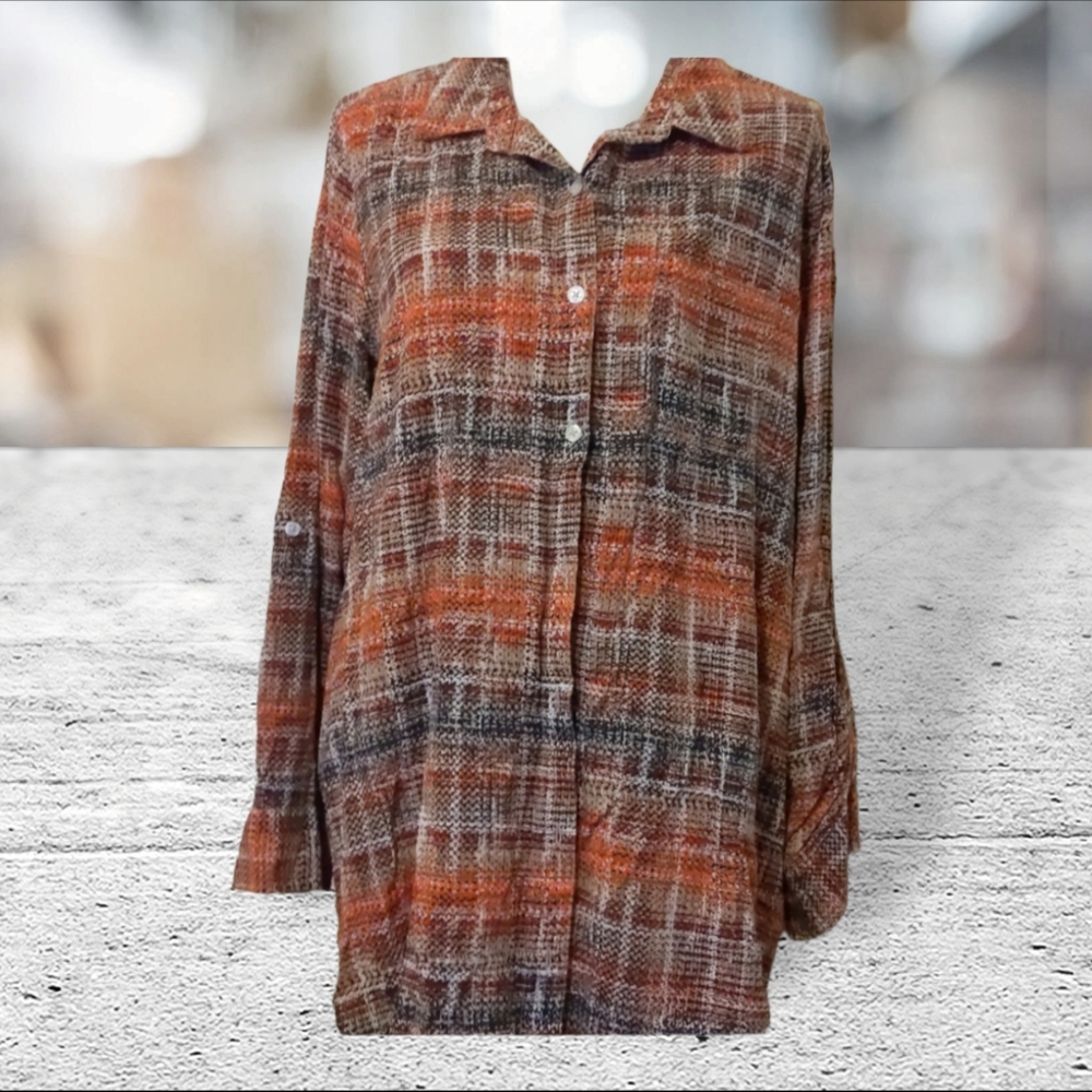 Intro ladies button down shirt size 3x